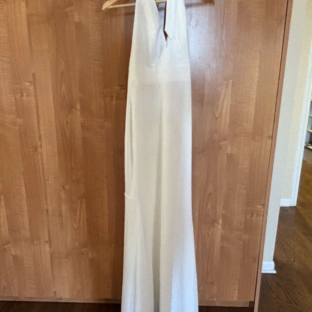 Dress the Population White Halter Gown | Size Small | NWT